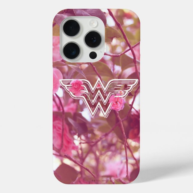 Wonder Woman Pink Camellia Flowers Logo Case-Mate iPhone Case (Back)