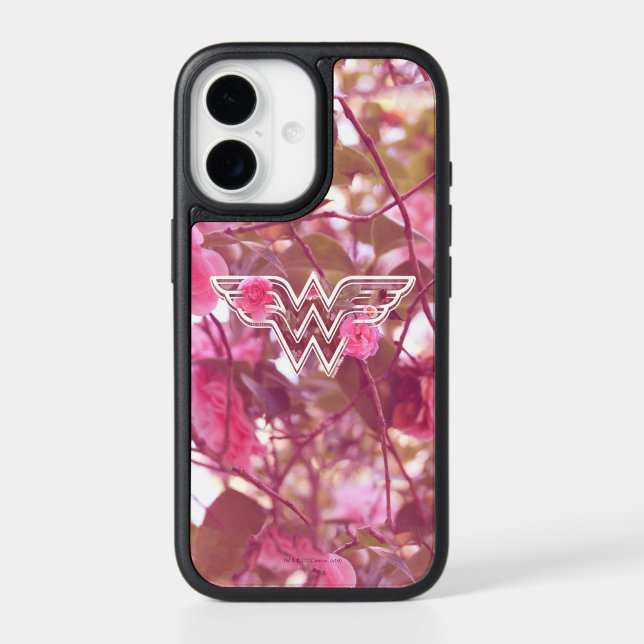 Wonder Woman Pink Camellia Flowers Logo Otterbox iPhone Case (Back)