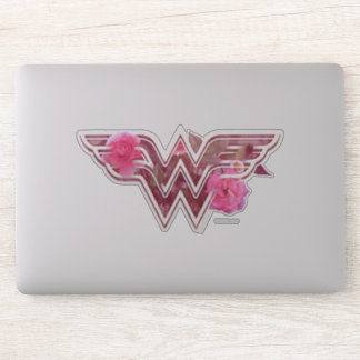 Wonder Woman Pink Camellia Flowers Logo Sticker