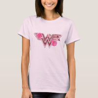Wonder Woman Pink Camellia Flowers Logo