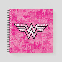 Wonder Woman Pink Comic Book Collage Logo