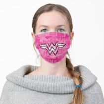 Wonder Woman Pink Comic Book Collage Logo Adult Cloth Face Mask