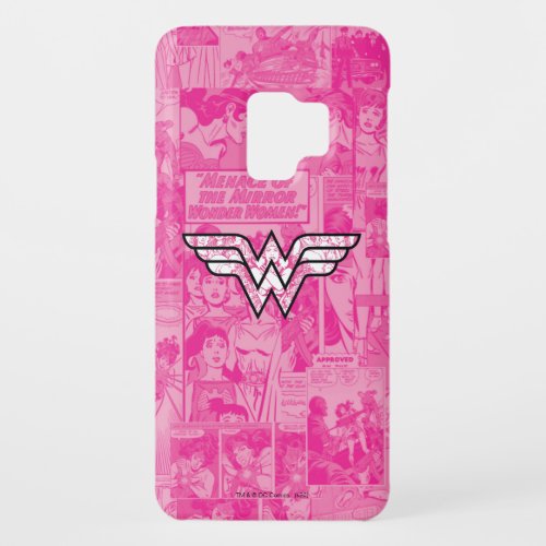 Wonder Woman Pink Comic Book Collage Logo Case_Mate Samsung Galaxy S9 Case