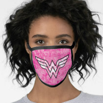 Wonder Woman Pink Comic Book Collage Logo Face Mask