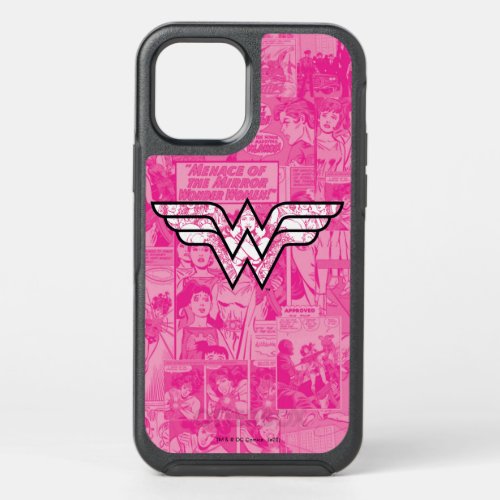 Wonder Woman Pink Comic Book Collage Logo OtterBox Symmetry iPhone 12 Case