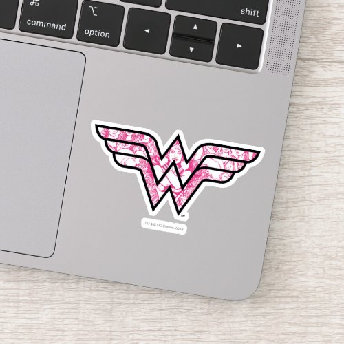 Wonder Woman Pink Comic Book Collage Logo Sticker