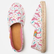 Wonder Woman Pink Logo and Lightning Pattern Espadrilles