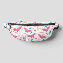 Wonder Woman Pink Logo and Lightning Pattern Fanny Pack