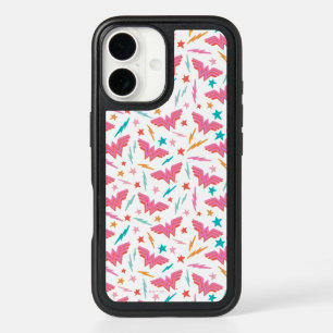 Wonder Woman Pink Logo and Lightning Pattern iPhone 16 Case