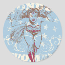 Wonder Woman Pow Classic Round Sticker