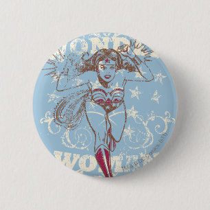 Wonder Woman Pow Pinback Button