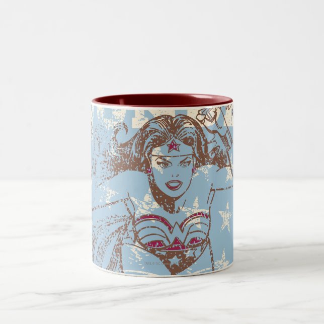 Wonder Woman Pow Two-Tone Coffee Mug (Center)