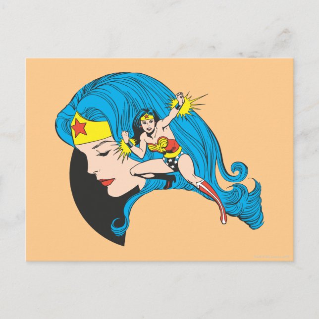 Wonder Woman Profile Background Postcard (Front)