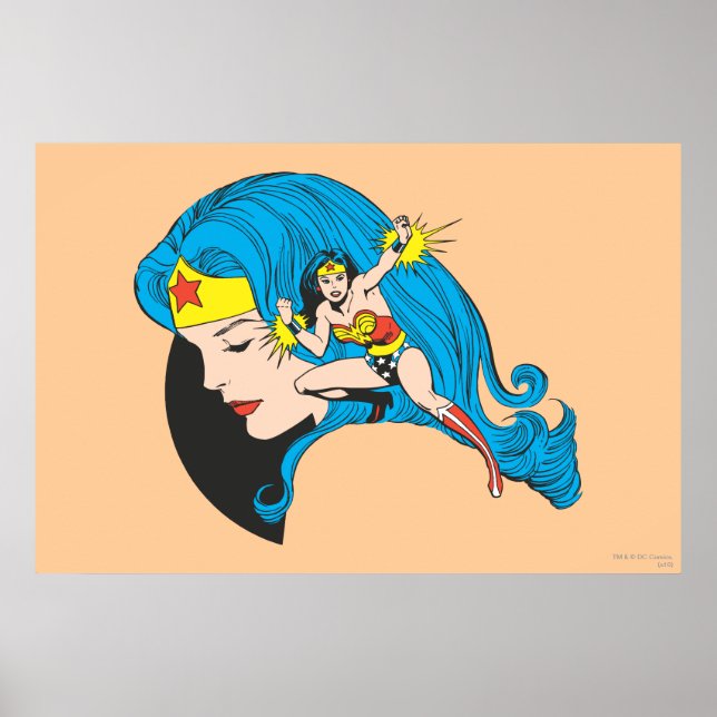 Wonder Woman Profile Background Poster (Front)