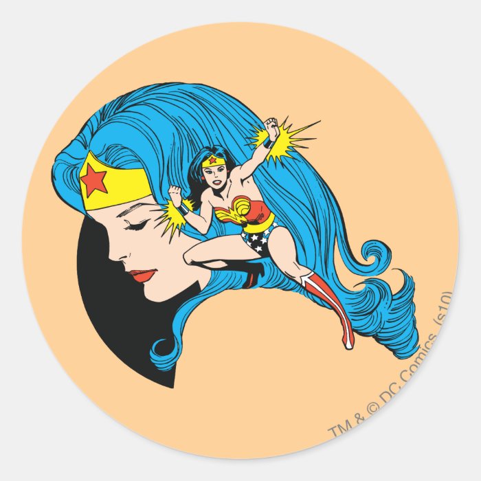 Wonder Woman Profile Background Sticker