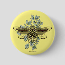 Wonder Woman Queen Bee Logo Pinback Button