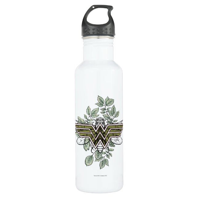 Wonder Woman Queen Bee Logo Water Bottle (Front)