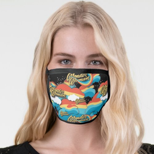 Wonder Woman Rainbow Clouds Pattern Face Mask