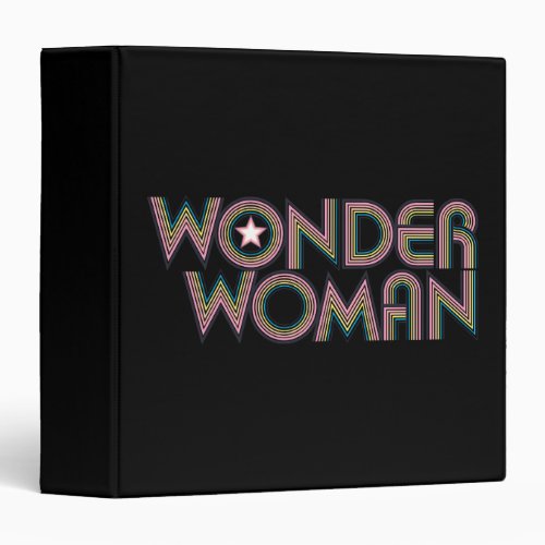 Wonder Woman Rainbow Logo 3 Ring Binder