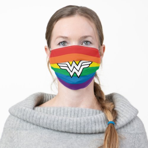 Wonder Woman Rainbow Logo Adult Cloth Face Mask