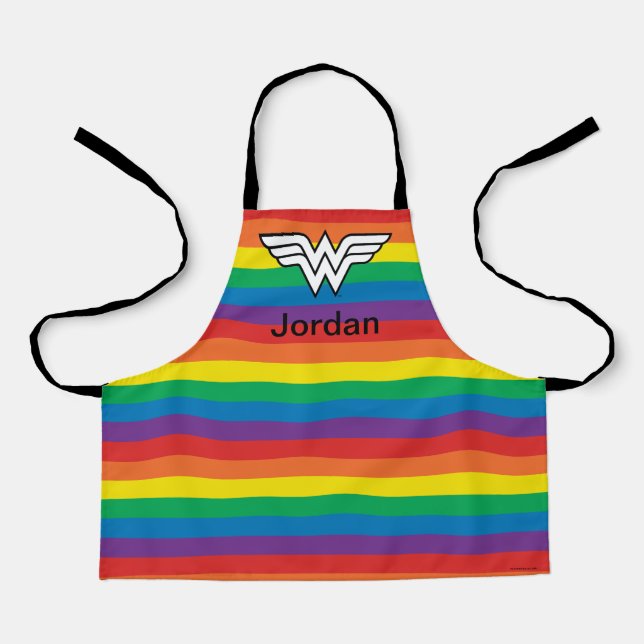 Wonder Woman Rainbow Logo Apron (Front)