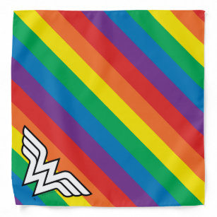 Wonder Woman Rainbow Logo Bandana