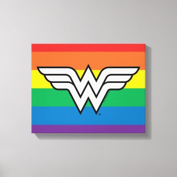 Wonder Woman Rainbow Logo Canvas Print by justiceleague at Zazzle