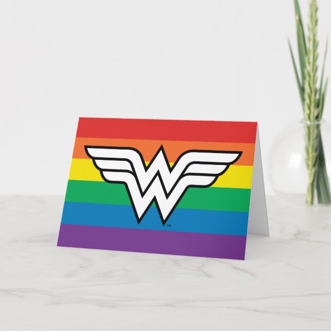 Wonder Woman Rainbow Logo Card (Front)