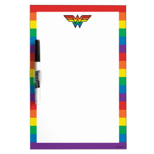 Wonder Woman Rainbow Logo Dry Erase Board