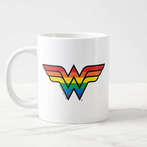 Wonder Woman Rainbow Logo Giant Coffee Mug
