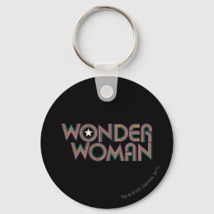 Wonder Woman Rainbow Logo Keychain