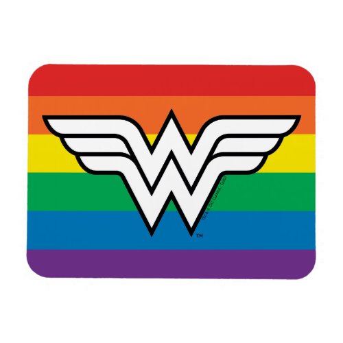 Wonder Woman Rainbow Logo Magnet