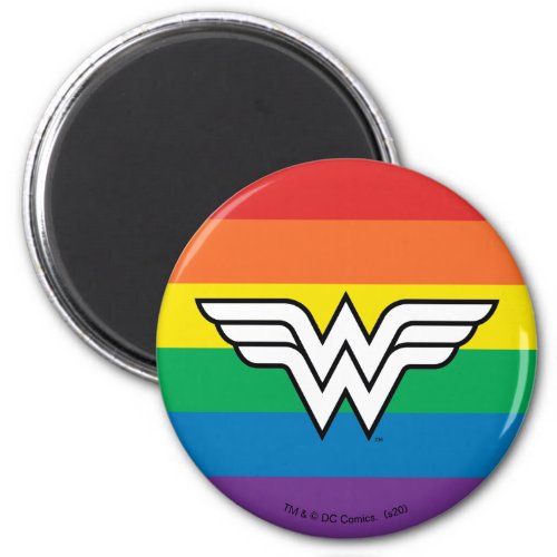 Wonder Woman Rainbow Logo Magnet