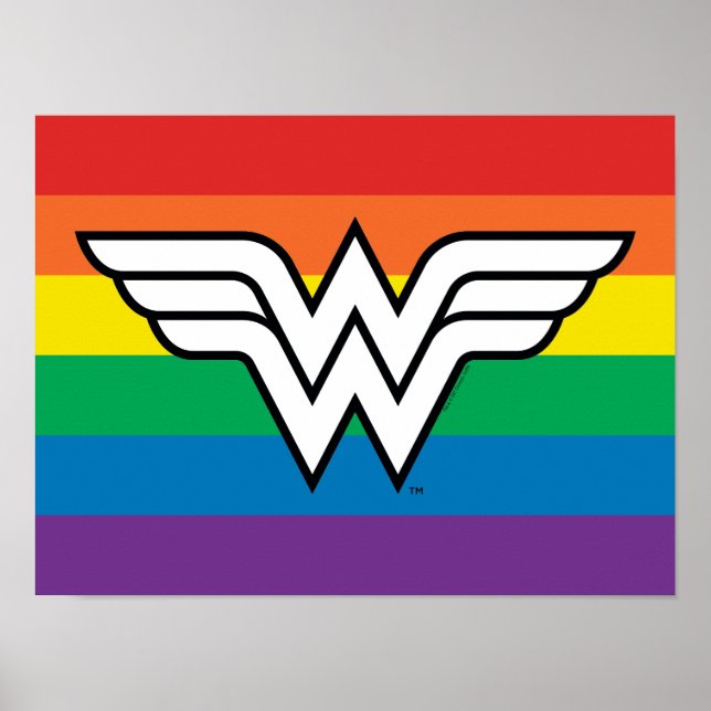 Wonder Woman Rainbow Logo Poster (Front)