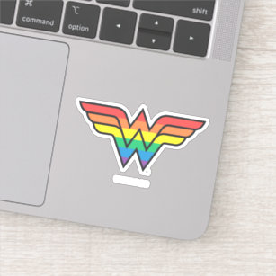 Wonder Woman Rainbow Logo Sticker