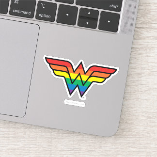 Wonder Woman Rainbow Logo Sticker