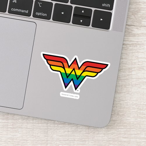 Wonder Woman Rainbow Logo Sticker