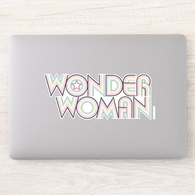 Wonder Woman Rainbow Logo Sticker (Computer)