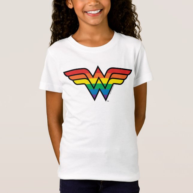 Wonder Woman Rainbow Logo T-Shirt (Front)