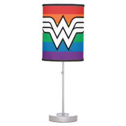 Wonder Woman Rainbow Logo Table Lamp