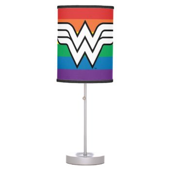 Wonder Woman Rainbow Logo Table Lamp by justiceleague at Zazzle