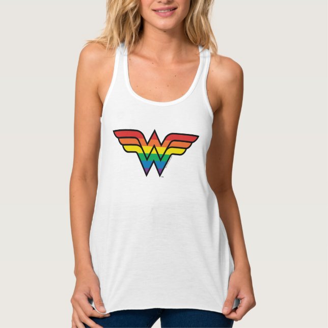 Wonder Woman Rainbow Logo Tank Top (Front)