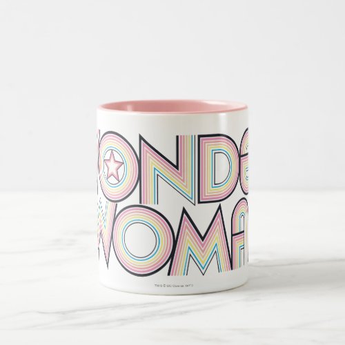Wonder Woman Rainbow Logo Two_Tone Coffee Mug