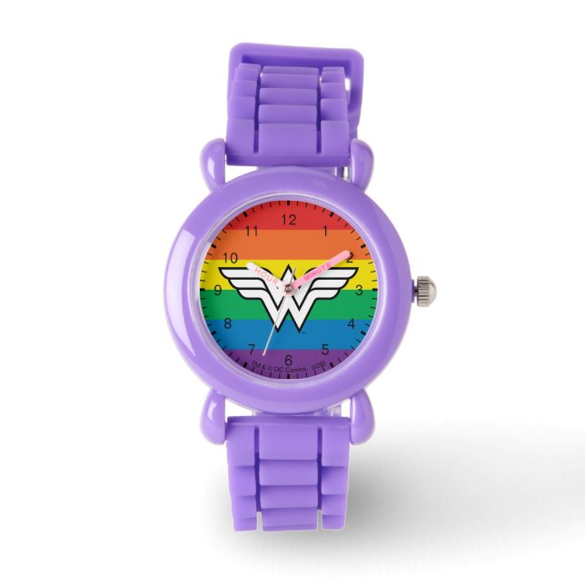 Wonder Woman Rainbow Logo Watch (Front)