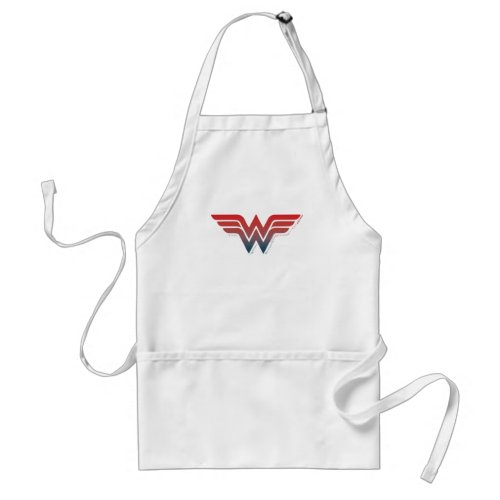 Wonder Woman Red Blue Gradient Logo Adult Apron