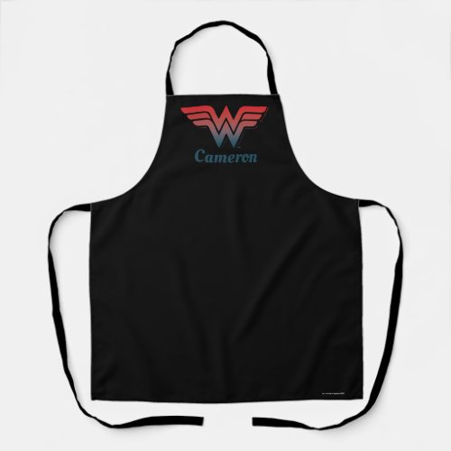 Wonder Woman Red Blue Gradient Logo Apron