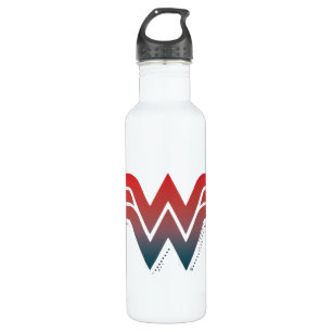 Wonder Woman Red Blue Gradient Logo Stainless Steel Water Bottle