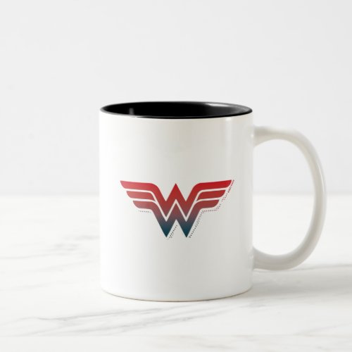 Wonder Woman Red Blue Gradient Logo Two_Tone Coffee Mug
