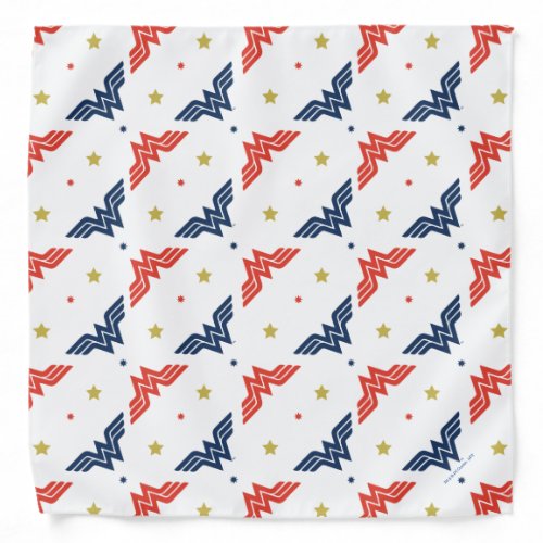 Wonder Woman Red  Blue Logo Pattern Bandana