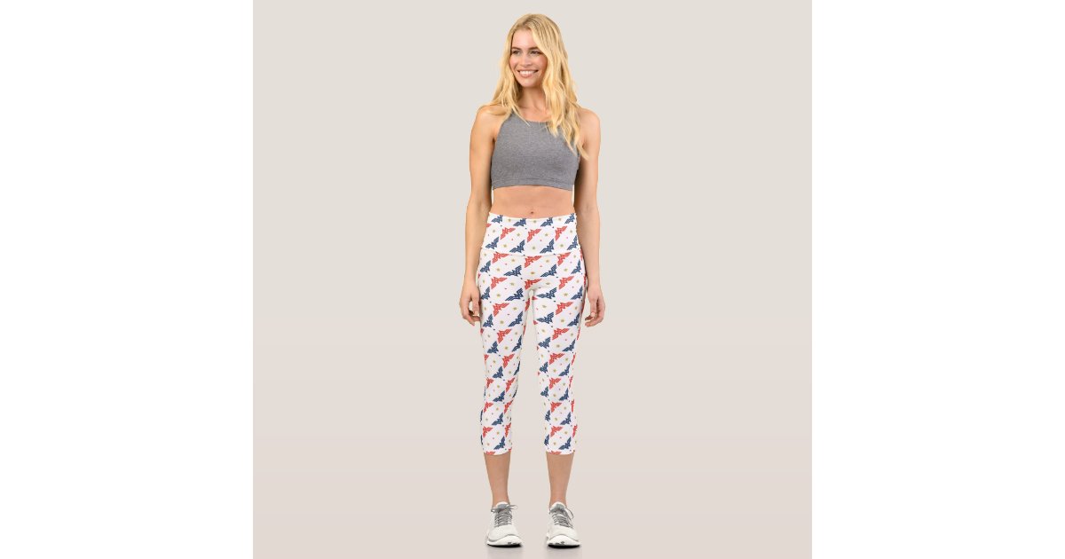 Wonder Woman-style Halftone Comic Book Leggings